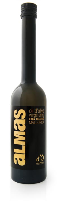 Imatge d'ampolla d'oli d'oliva verge extra sota marca Almas