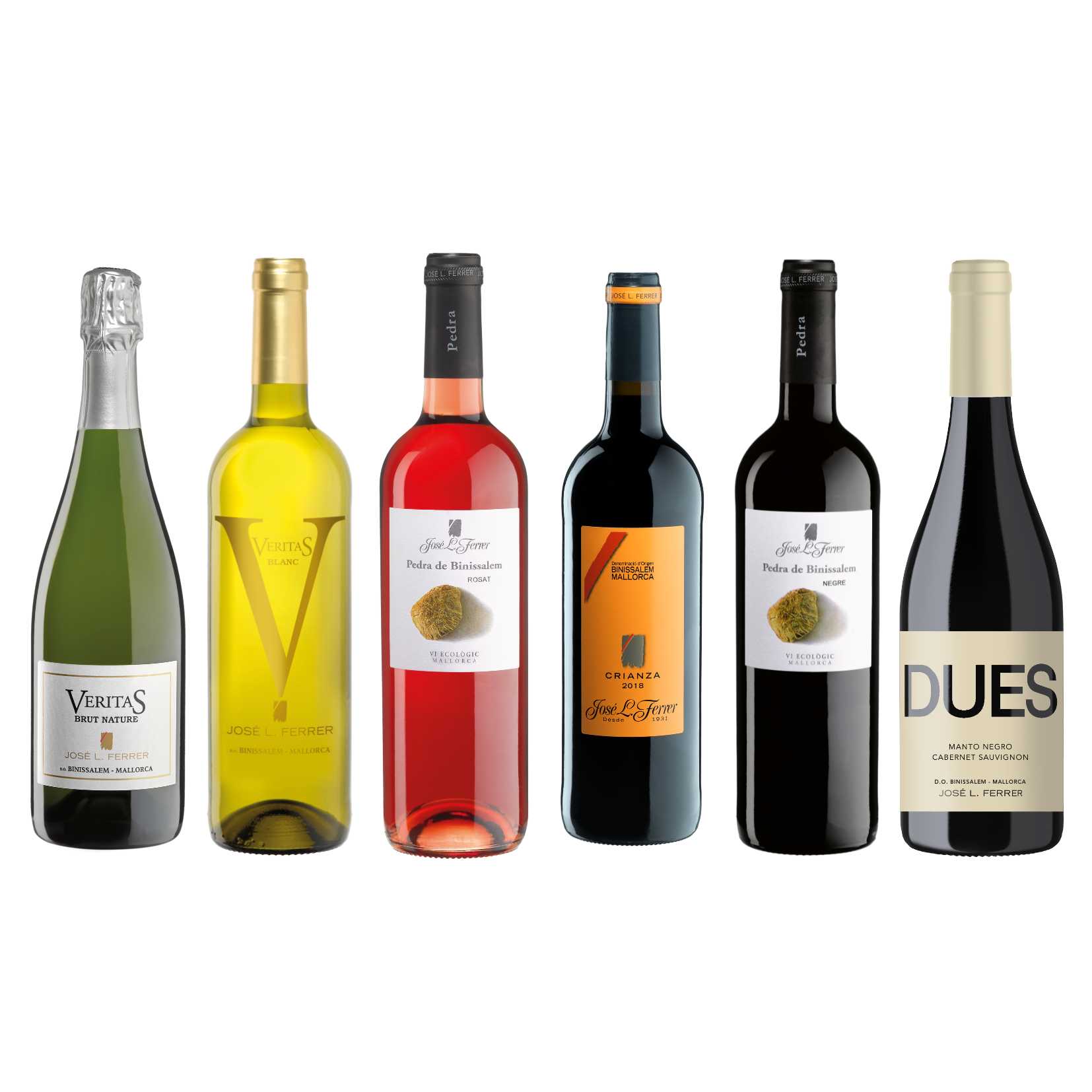 Selección de una variedad de nuestros vinos elaborados en la D.O. Binissalem