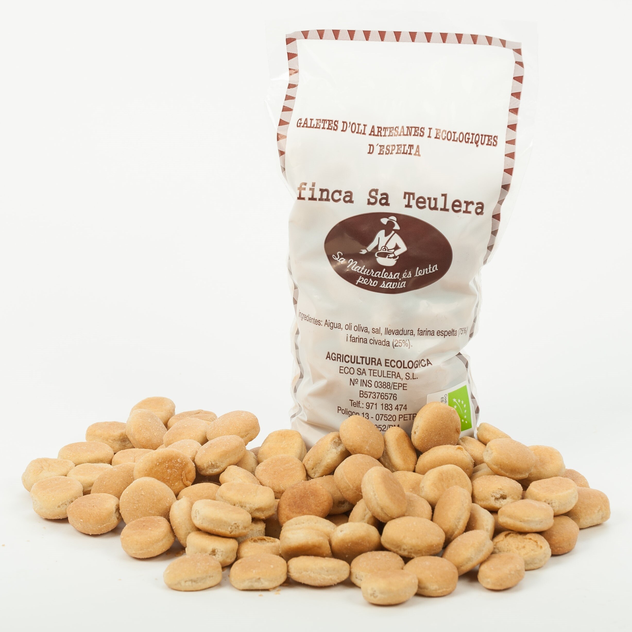 Galetes artesanals d' oli d' oliva amb diferents farines i ingredients naturals.