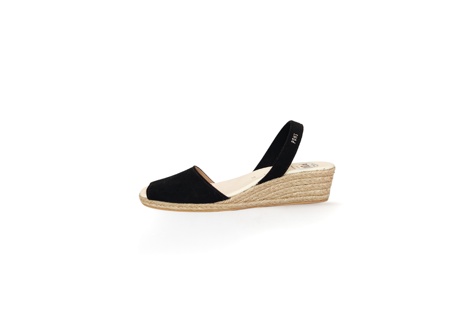 Black menorcan sandal. 
