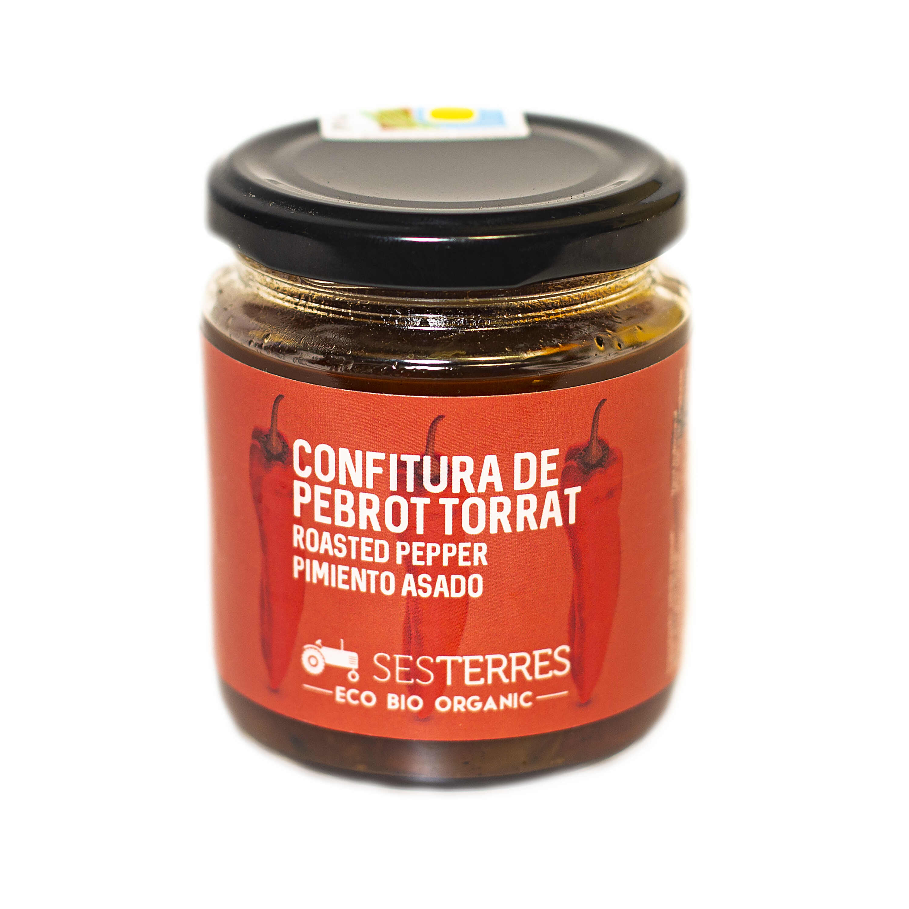 Confitura ecológica de pimiento asado. Bote 240 g